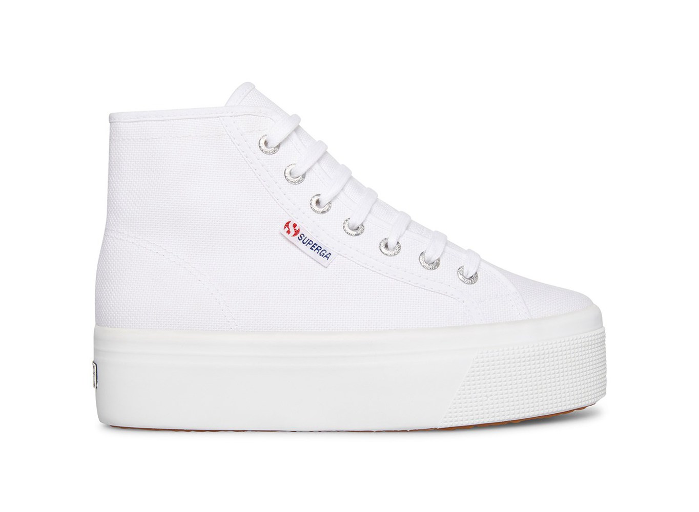 Botas Superga Mujer Blancas - 2705 Hi Top - 124593FVL